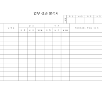 업무 성과 분석서 업무 성과 분석서